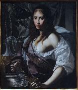 FURINI, Francesco Artemisia Prepares to Drink the Ashes of her Husband oil on canvas